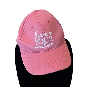 Love Your Melon pink SnapBack spell out cap hat